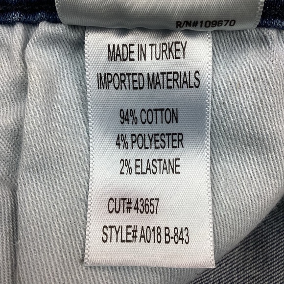 AGOLDE High Rise Distressed Skinny Jeans Blue - Picture 10 of 10